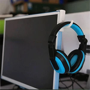 Słuchawki Słuchawki Wieszak na słuchawki PC Monitor Stojak Uchwyt Uniwersalny haczyk ścienny - Zdjęcie 1 z 8