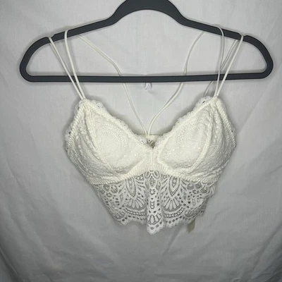 Gilly Hicks By Hollister White Lace Bralette Womens Medium White New With Tags - Image 1 of 4
