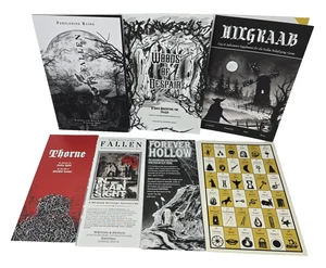 Fallen Grim Fantasy Rules RPG + Hilgraab Woods of Despair Zines + Perplexing Ruins - Bild 1 von 19