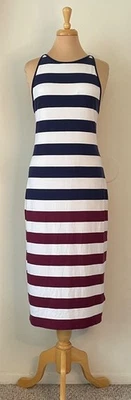 Vestido Ted Baker Talla 5 XL Yuni A Rayas Bodycon Sin Mangas Foto 1 de 3