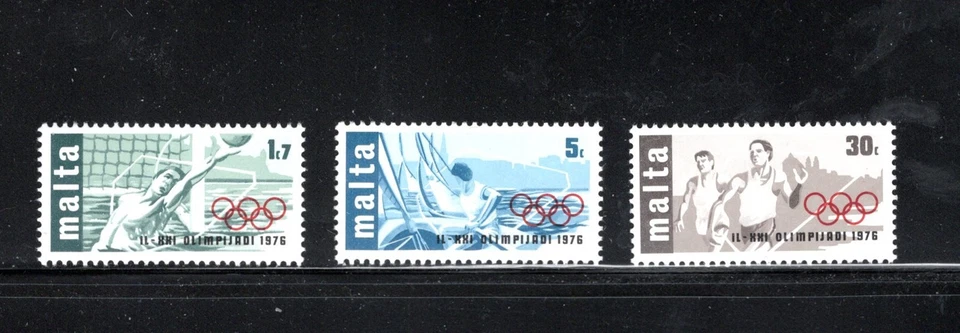 21º Juegos Olímpicos Malta #509-511 1976 como nuevo en muy buen estado casi nuevo o.g  Foto 1 de 1