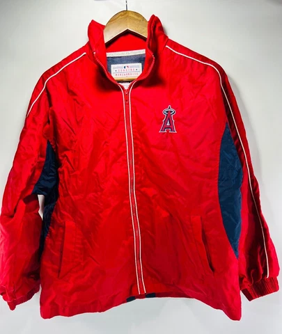 Anaheim Angles Majestic Jacket Full Zip Windbreaker with Pockets sz. Youth Large Cover