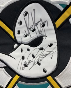Teemu Selanne & Paul Kariya Signed Mighty Ducks of Anaheim Jersey XL - Picture 1 of 5