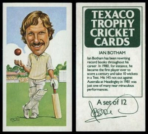 Ian Botham - Texaco Trophy Cricket 1984 Card - Picture 1 of 1