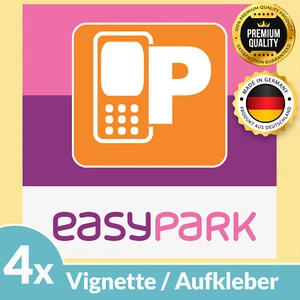 4x Easy Parque Pegatina Vignette App Pegatinas 6x6 CM Easypark Ticket Hinterglas - Imagen 1 de 9