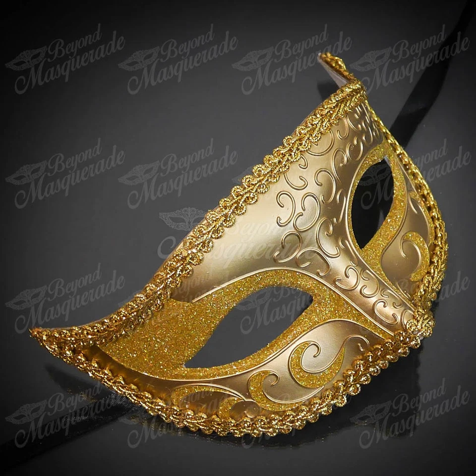 Men's Mysterious Charming Prince Venetian Party Prom Masquerade Ball Eye Mask - Image 1 of 1