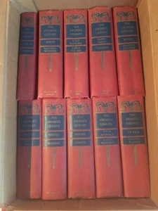 ANTIQUE VINTAGE COLLECTIBLE THE CHILDRENS LIBRARY DOUBLEDAY DORAN 10 BOOK SET  - Picture 1 of 9