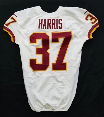 Washington Redskins #37 Jeremy Harris NFL Game Issued Road Jersey  - 61444 - Image 1 of 4