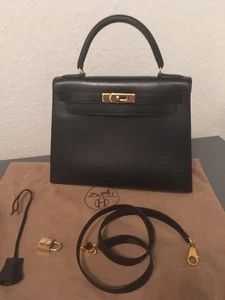 0RIGINAL HERMES KELLY 28 Sellier Box Leder, Shootingstar Stamp - Bild 1 von 10