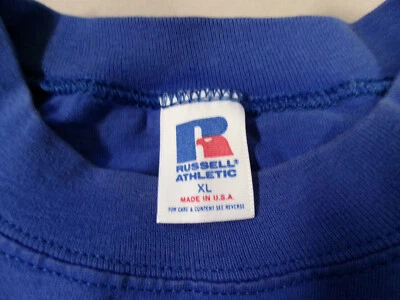 Vtg 80s 90s RUSSELL ATHLETIC T SHIRT XL BLANK BLUE SINGLE STITCH USA MADE EAGLE - Image 1 of 4