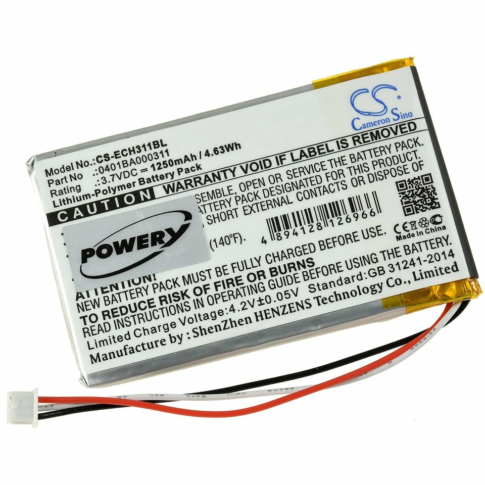 Akku für Kransteuerung Elca MITO-VETTA 3,7V 1250mAh/4,6Wh Li-Polymer Schwarz