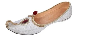 Mens jutti Indian wedding mojari sherwani ethnic khussa UK size 7-11 chic Cream - Picture 1 of 8