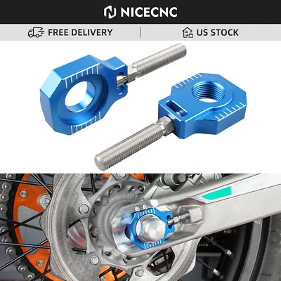 Ajustadores de cadena de bloques de eje trasero para Husqvarna FE 250 350 450 501 501S 2014-2023 Foto 1 de 4