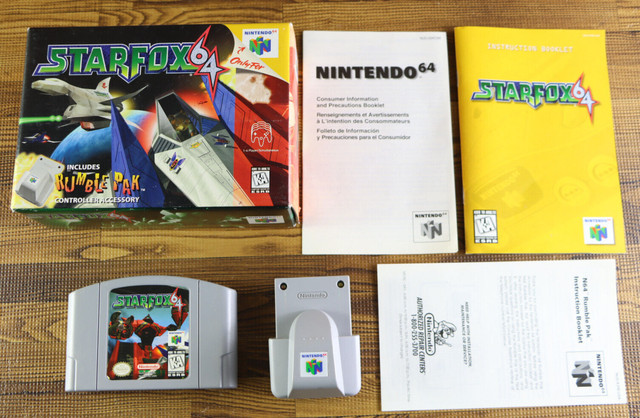 Star Fox 64 + rumble pack Nintendo 64 N64 EXMT+ condition COMPLETE n box!