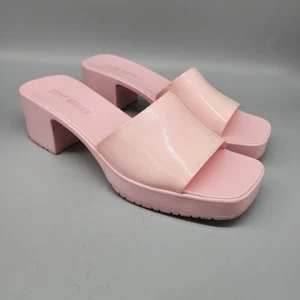 Steve Madden Womens Harlin Pink Heel Sandals  Shoes 9 Medium Barbie - Picture 1 of 6