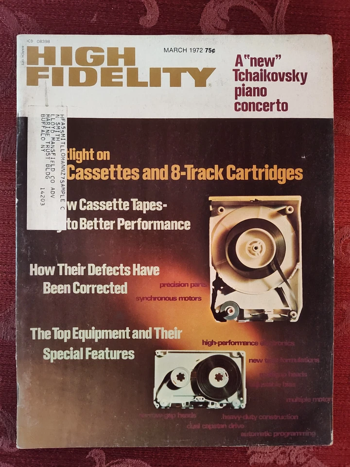 HIGH FIDELITY magazine March 1972 CASSETTES and 8 TRACK Catridges - Image 1 of 1