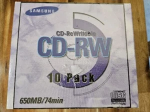 Samsung CD-RW Disco 650mb 74 min paquete de 10 - Imagen 1 de 2