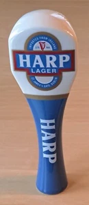 Harp Lager Imported From Ireland Tall Ceramic Beer Tap Handle NEW - Picture 1 of 8