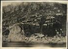 1935 photo de presse taudis flanc de falaise sur l'île du Roi, près du détroit de Béring