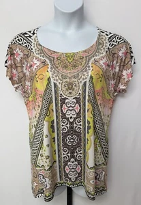 Style & Co. ladies size L blouse with graphic print and rhinestones. - Picture 1 of 9
