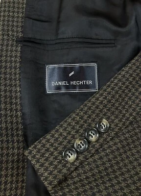 Abrigo Deportivo Daniel Hechter Blazer Chaqueta Para Hombre 44L Pata de Gallo Beige/Negro [A-2101 Foto 1 de 4