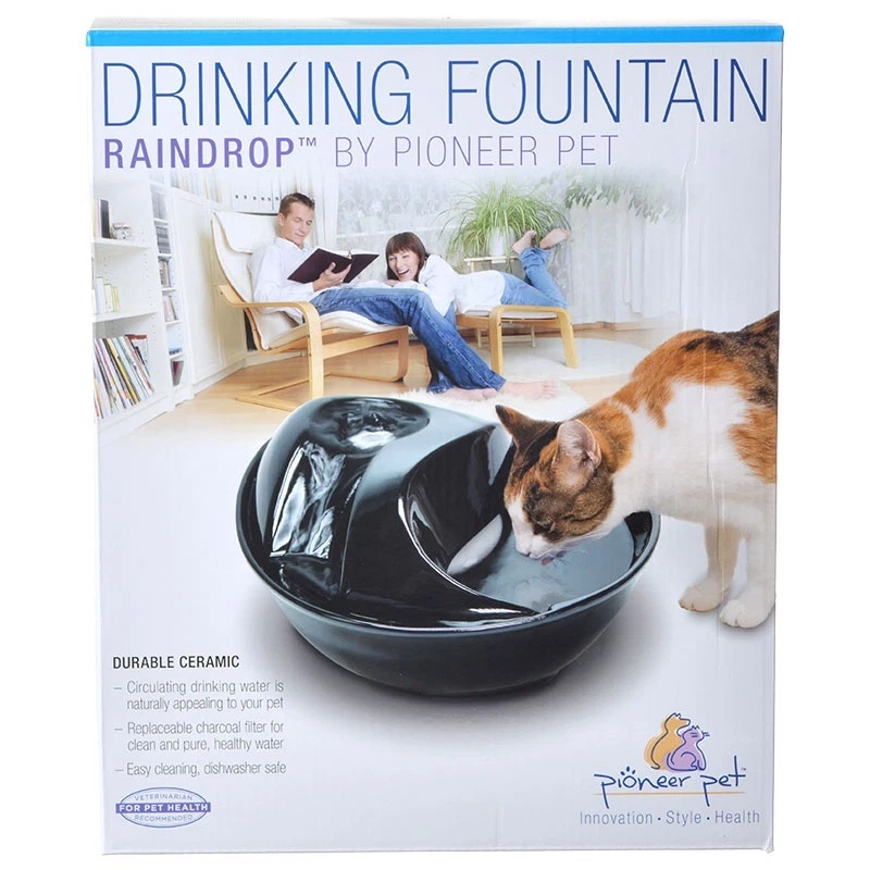Pioneer Pet Raindrop Ceramic Cat Dog Water Drinking Fountain 60 oz  - Image 1 of 1