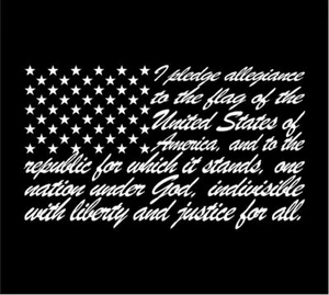 American Flag Pledge of Allegiance Truck Decal Window Decals Car Decal Stickers - Picture 1 of 2