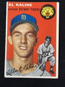 Al Kaline 1954 Topps Card #201 Tigers Outfield HOF Rookie RC Great Color VG-EX