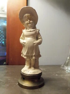 OOAK Jaru Cal. Ceramic Brass Base Figure-Expectant Women 8" Tall - Picture 1 of 9
