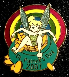 DISNEY WDI CAST EXCLUSIVE ST. PATRICKS DAY TINKER BELL IN POT OF GOLD LE 300 PIN - Picture 1 of 1