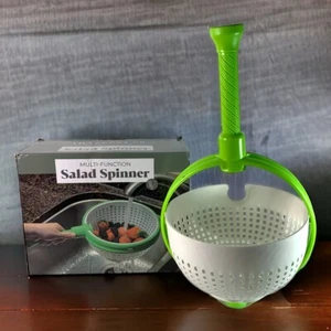 Vita Goods Cesta de drenaje giratoria multiusos Ensalada Spinner Colador verde - Imagen 1 de 15