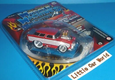 THE ORIGINAL MUSCLE MACHINES '55 Chevy Nomad Red Real Riders Series 5 - Image 1 of 2