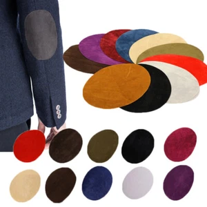 2X Suede Leather Iron on Elbow Knee Patch DIY Costume Sewing Applique Tailorable - Picture 1 of 25