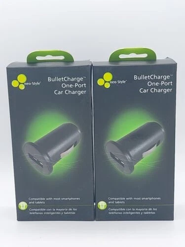 Lot Of 2 NEW Neo-Style Universal Port USB Car Charger Cigarette Lighter Adapter - Image 1 of 1