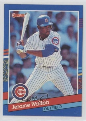 1991 Donruss Jerome Walton (Right Border has 5 Purple Stripes) #72 - Image 1 of 2