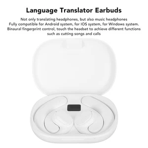 Language Translator Earbuds 44 Kinds Languages Real Time Translation Headphone - Picture 1 of 12