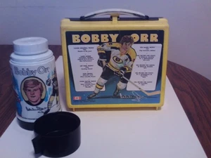 Seltene Aladdin Bobby Orr Stat kanadische Ausgabe Brotdose und Thermoskanne 1974 - Bild 1 von 6