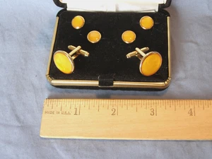 Vintage Bill Blass Manschettenknöpfe und 4 passende Nieten - Bild 1 von 5