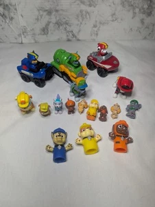 17x Paw Patrol Lot Rescue Racer Cars & Figures Chase Ryder Finger Puppets - Picture 1 of 17