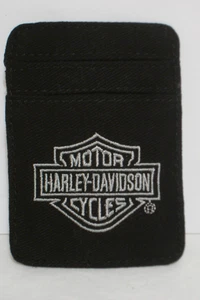 Clip para dinero bordado de mezclilla negra Harley Davidson Motorcycles - Imagen 1 de 10