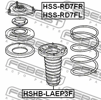 Tapa protectora/amortiguador febest 2002 Honda Civic HSHB-LAEP3F Foto 1 de 2