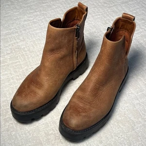 Franco Sarto Billie Camel Braun Leder Plateau Booties 7M - Bild 1 von 8