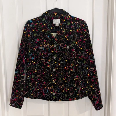 Chaqueta de pana finamente acanalada Christopher & Banks para mujer (2008) MEDIANA colorida Foto 1 de 4