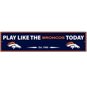 NFL Denver Broncos Straßenschild Wandrelief, 20" - Bild 1 von 1