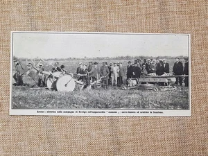 Rovigo nel 1914 L'aratura elettrica con l'apparecchio cannone Veneto - Picture 1 of 1