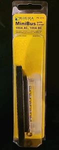 Blue Sea Systems MiniBus with Cover 100A AC, 100A DC Part # 2314 -New In Package - Foto 1 di 6