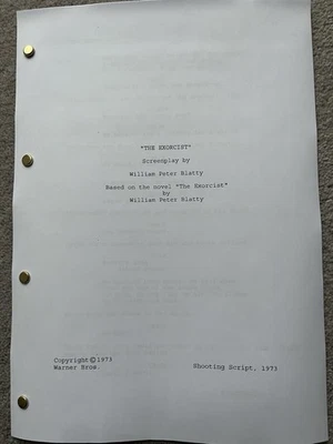 The Exorcist Film Screenplay / Script. Linda Blair, Ellen Burstyn, Jason Miller. - Image 1 of 2