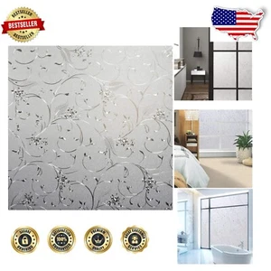 Non-Adhesive Frosted Glass Film for Window Privacy - Large 35.4" x 157" - Picture 1 of 9