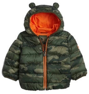 Baby Gap Green Camo ColdControl Lightweight Puffer Jacket 6-12 Months $55 NWT - Picture 1 of 3