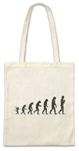 Human Evolution Stofftasche Einkaufstasche Fun Geek Nerd Apes Darwin Biologist